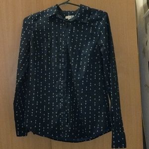 🚨 [7/$10] Merona navy blue button up blouse